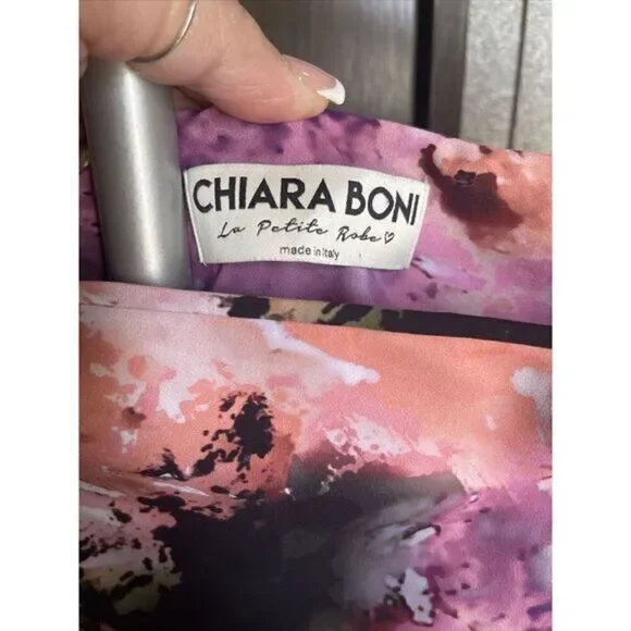 Chiara Boni La Petite Robe Size 2 Watercolor Abstract‎ Sleeveless Dress 38 EUC - Picture 5 of 14